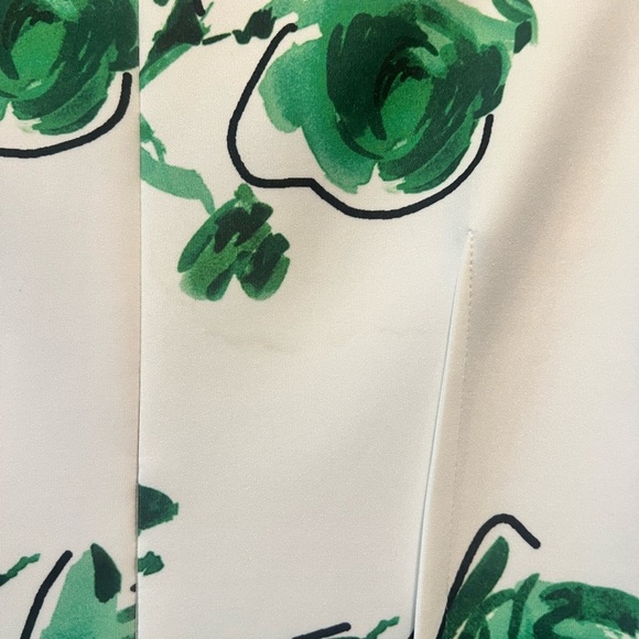 Rickie Freeman Terri Jon - Green Floral Dress Sz10 - Picture 10 of 12